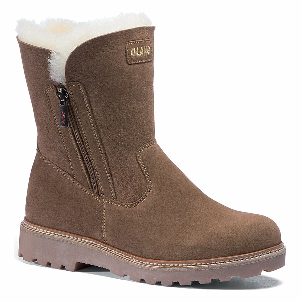 Olang Agata Halbhohe Stiefel Damen Braun | BLPYCM340